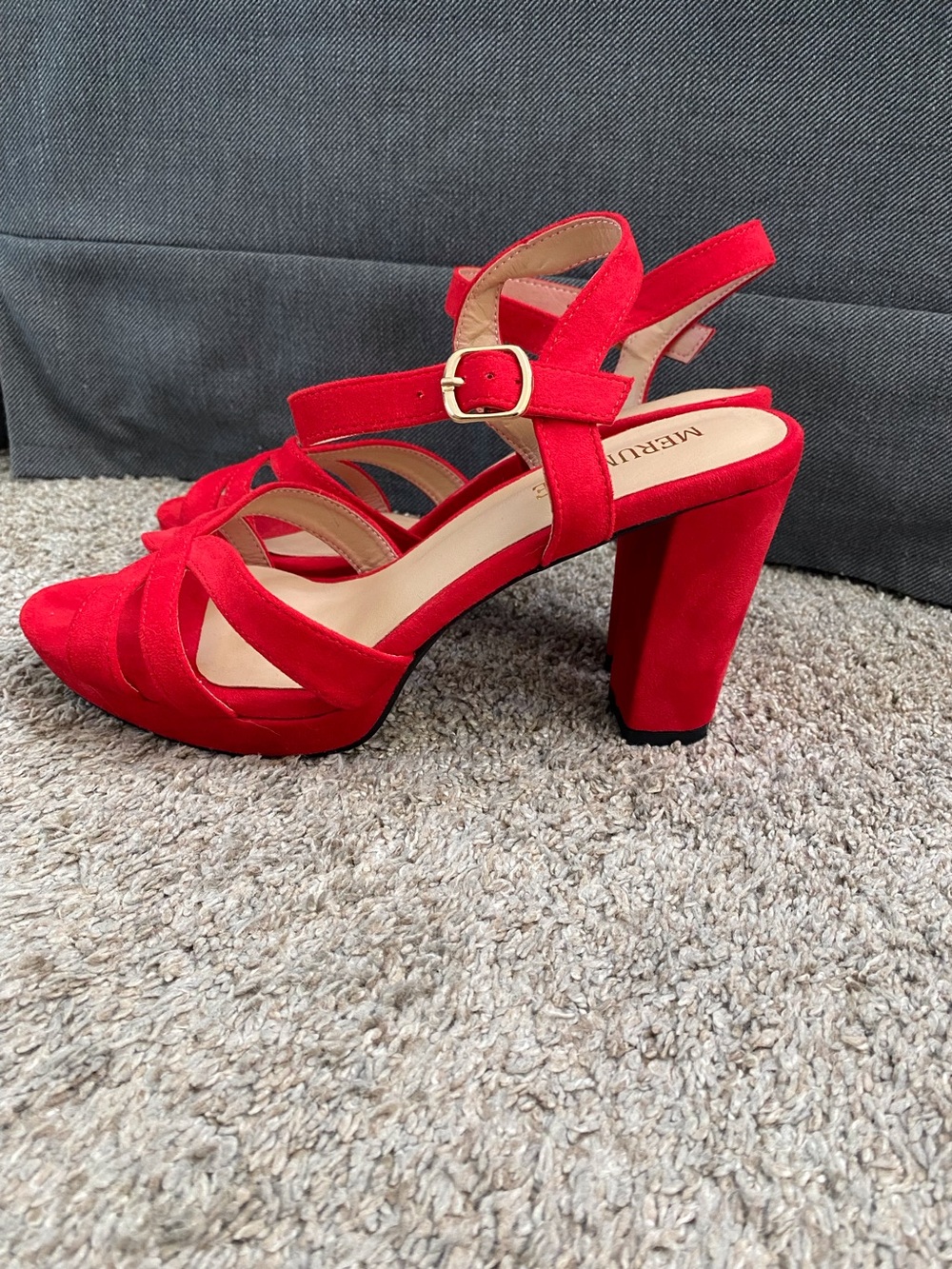 Red Suede Heels